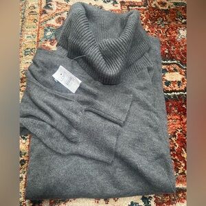 LOFT WOMEN'S S, COWL NECK LONG SLEEVES PULLOVER SWEATER, OVERSIZED